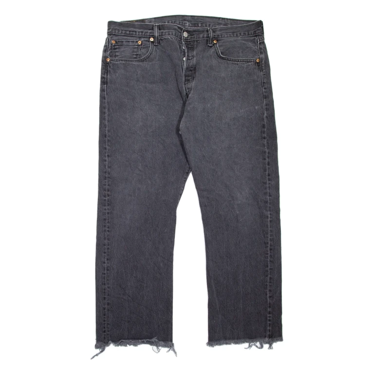 LEVI'S 501 Jeans Mens Grey Regular Straight W38 L27