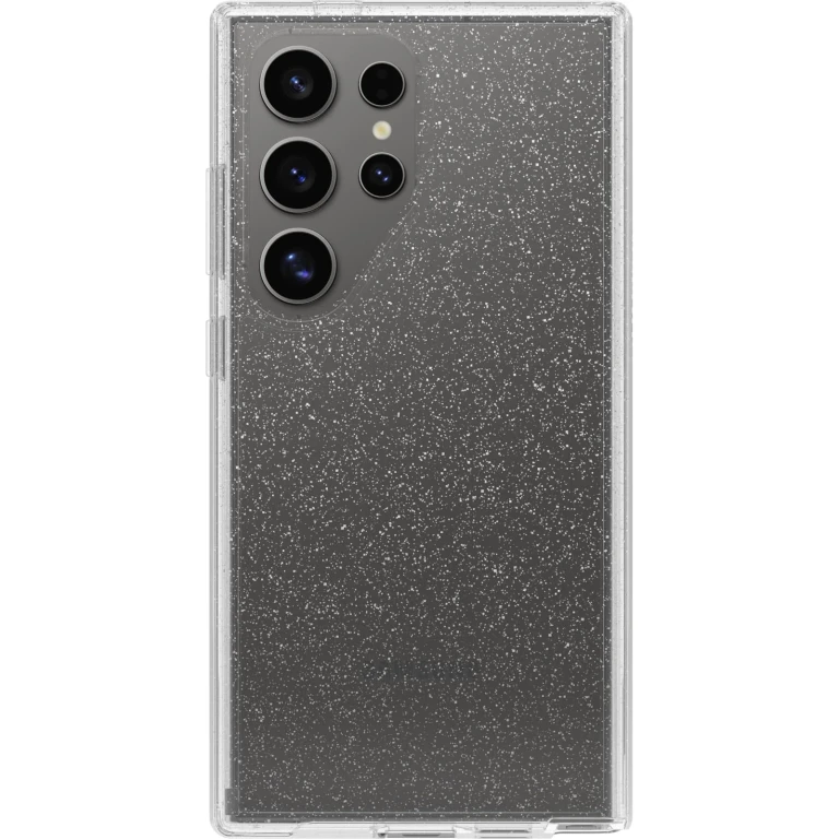Samsung Galaxy S24 Ultra Symmetry Series Clear Case - Stardust (Clear/Glitter), Ultra-Sleek, Wireless Charging Compatible, Raised Edges Protect Camera & Screen