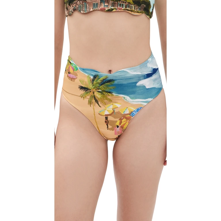 FARM Rio Copacabana Beach Multicolored Hot Pants Bikini Bottoms Copacabana Beach Multi L