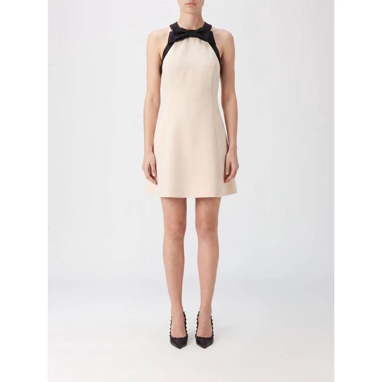 Off-the-Shoulder Bow-Detail Wool and Silk Mini Dress (VAKH41CF9Z7)