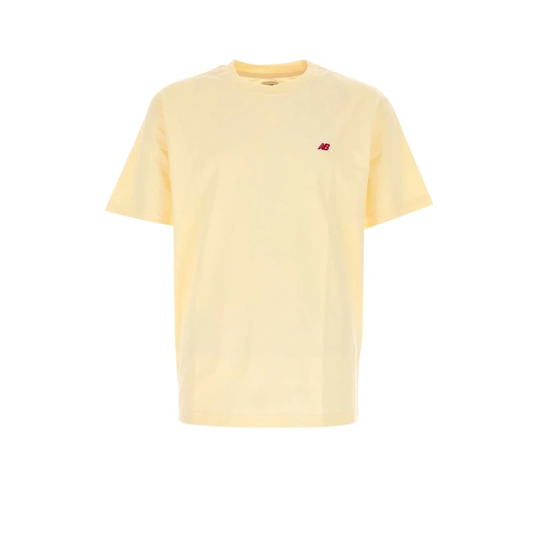 New Balance Yellow Cotton T-Shirt Calcium Exterior - Men