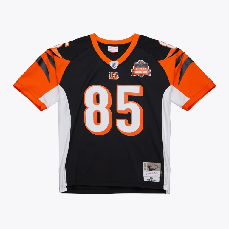 Men's NFL Black Jersey Bengals 2004 Chad Johnson