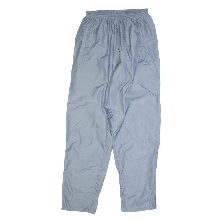 PUMA Mens Track Pants Grey Nylon Straight M W27 L31