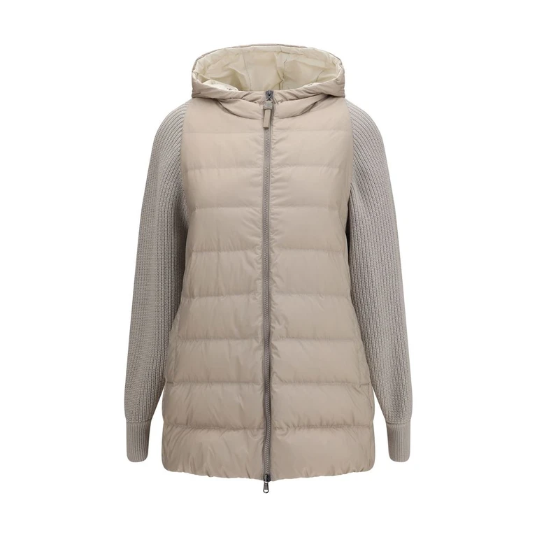 Brunello Cucinelli Gray Polyester Full-Length Jacket Clothing - Women