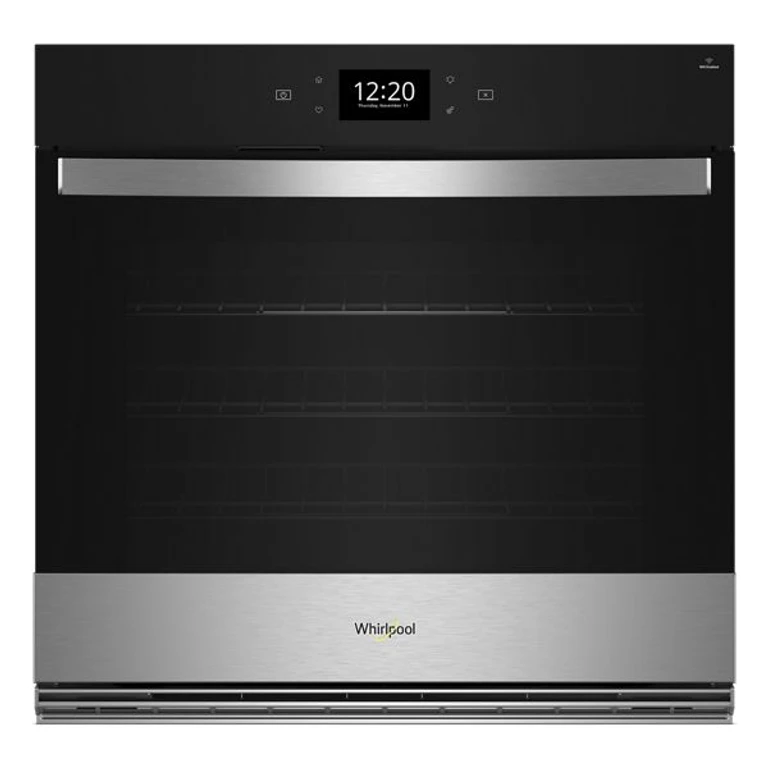 Single Smart Wall Oven with Air Fry in Black Stainless Steel with PrintShield Finish