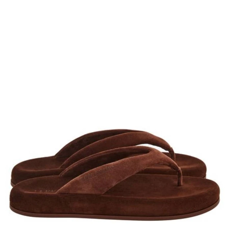 Ferragamo Dylan Suede Platform Sandals