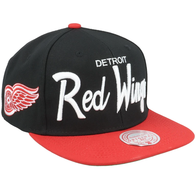Mitchell & Ness Men's NHL Vintage Script Snapback Red Wings Snapback Caps