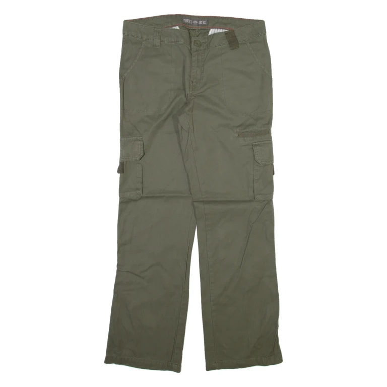 DICKIES Cargo Womens Trousers Grey Regular Straight W34 L31