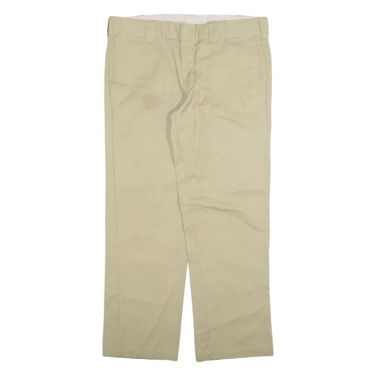 DICKIES Mens Trousers Beige Slim Straight W34 L30