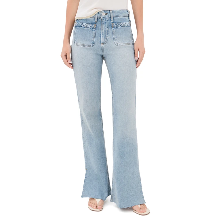 PAIGE Sofia Braided Patch Pocket Jeans Montebello 29