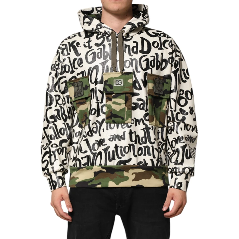 Dolce & Gabbana Multicolor Hooded Dgmania Sweatshirt Sweater Polyester Cotton Clothing - Men