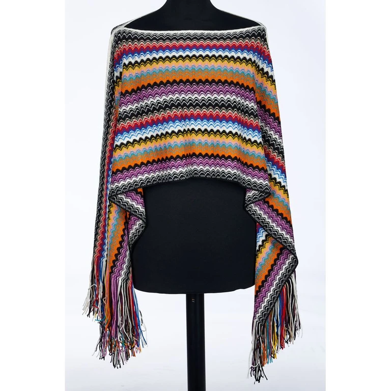 Missoni Multicolor Wool Women Poncho Clothing - Women
