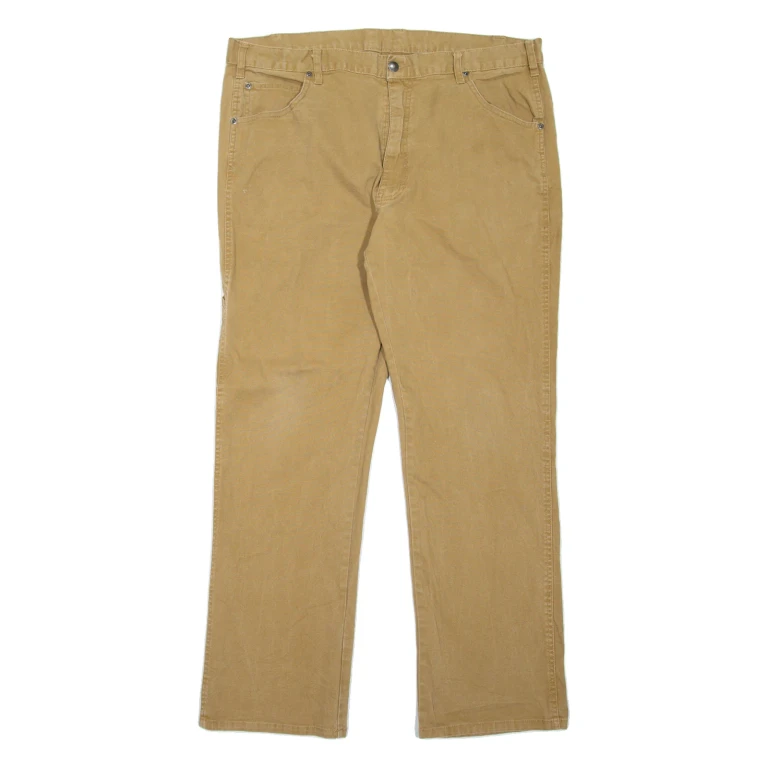 DICKIES Workwear Mens Trousers Beige Regular Straight W36 L31
