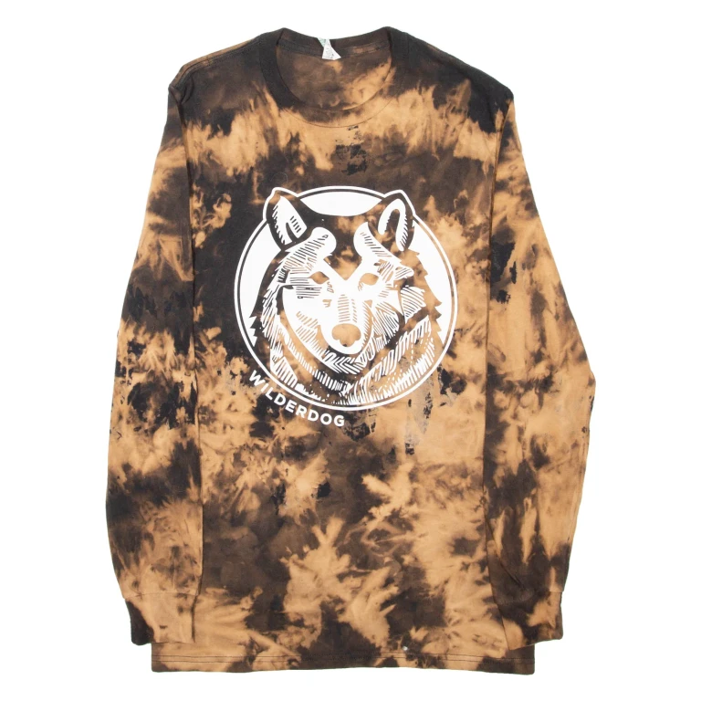 PACIFIC Wilderdog Mens T-Shirt Brown Long Sleeve S