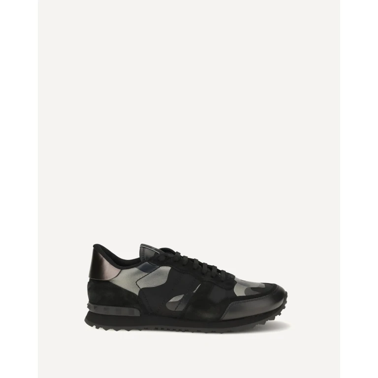 VALENTINO GARAVANI Rockrunner Camouflage laminated Sneakers Male 42.5