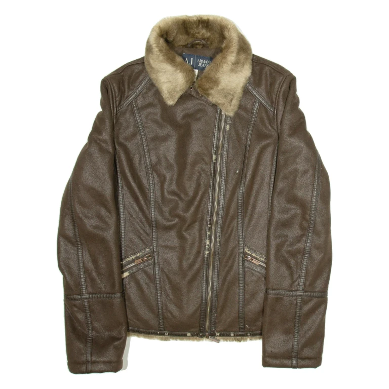 ARMANI JEANS Womens Jacket Brown M