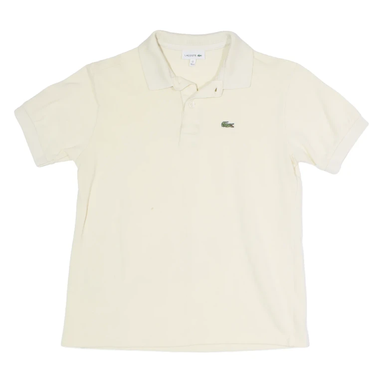 LACOSTE Womens Polo Shirt Yellow UK 12
