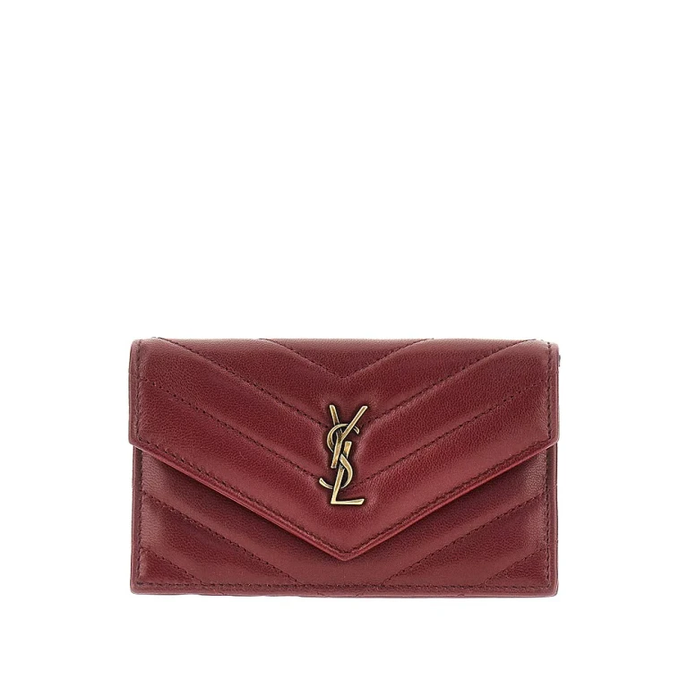 SAINT LAURENT 'Fragments Cassandre' leather cardholder Woman One Size