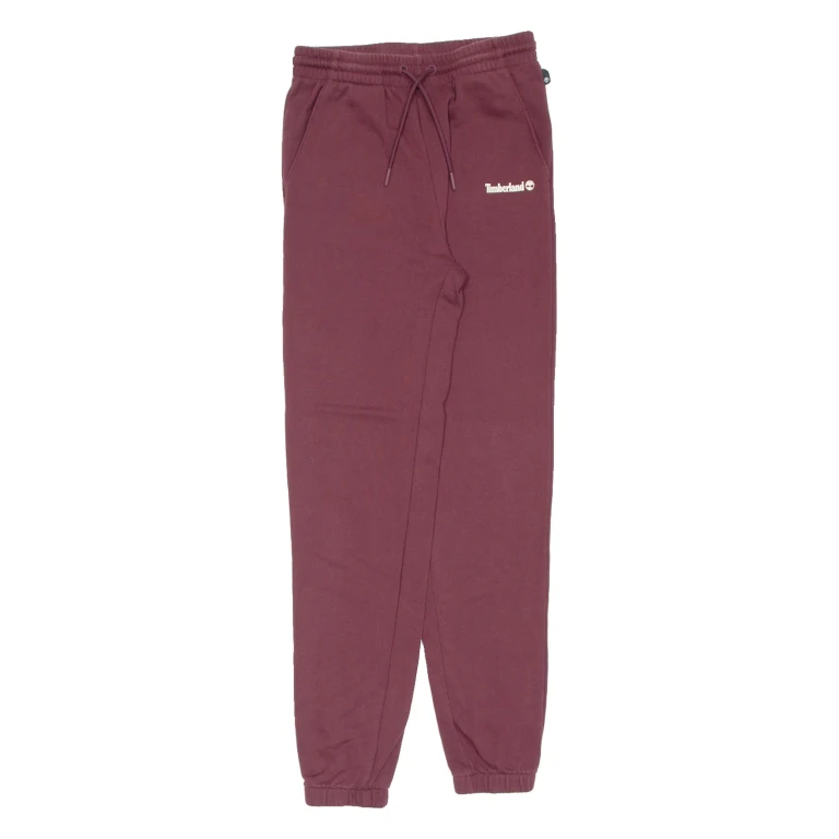 TIMBERLAND Womens Joggers Maroon Tapered XS W24 L28