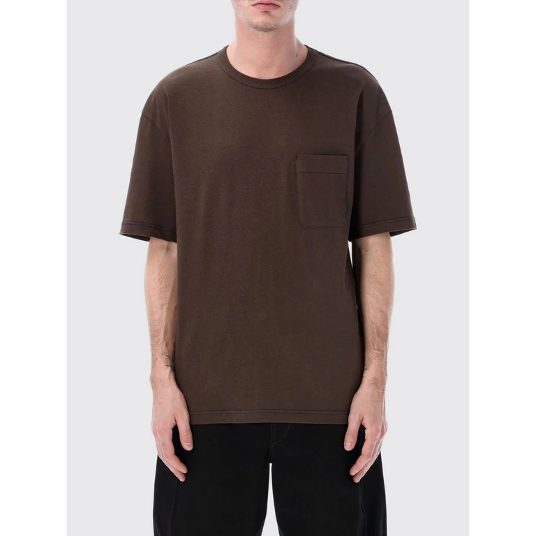 Camiseta Lemaire de cuello redondo y bolsillo acanalado