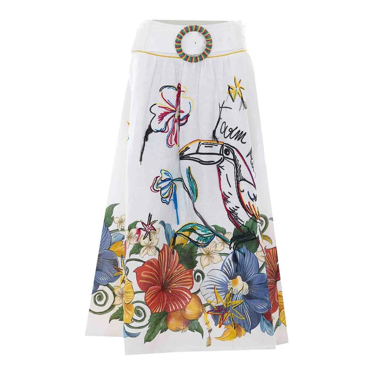 Farm Rio Jupe Midi - Blanc (35372926096)