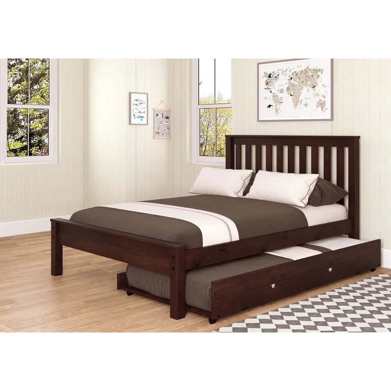 Carson Cappuccino Full Bed with Trundle