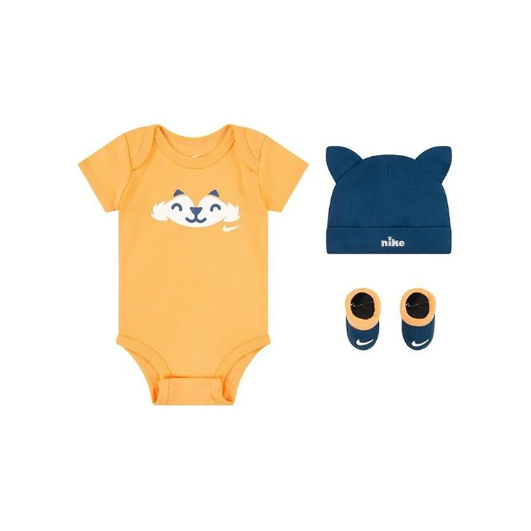 Baby Bodysuit, Hat And Booties 3-Pc Box Set Hats