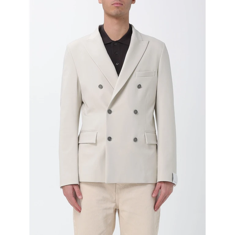 Wool Blend Double-Breasted Blazer (L02147941342)