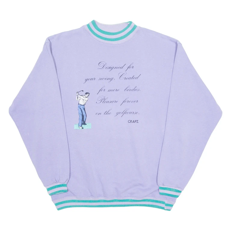 CRAFT Golf Womens Sweatshirt Purple Crew Neck M