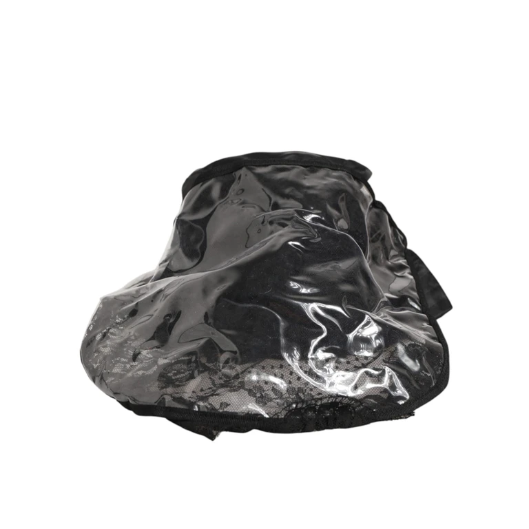 Dolce & Gabbana Black Pvc Wide Brim Men Bucket Capello Hat Co+pa+pvc - Men