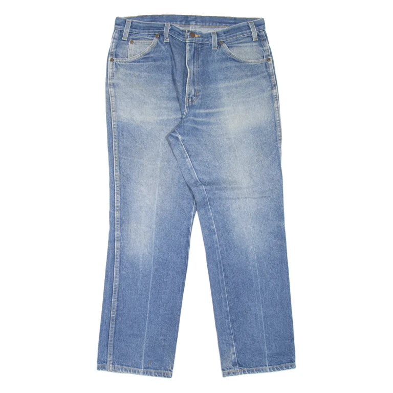 DICKIES Workwear Mens Jeans Blue Regular Straight Stone Wash W36 L30