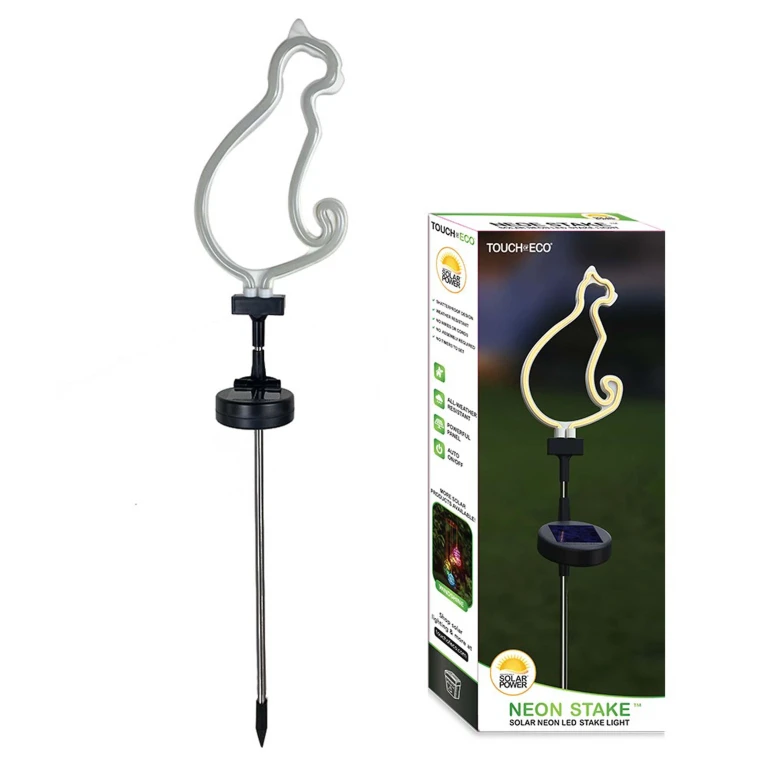 Solar Powered LED Cat Silhouette Outdoor Garden Décor Stake Light