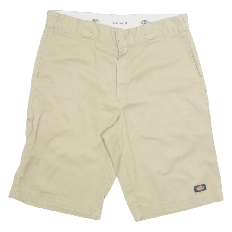 DICKIES Mens Workwear Shorts Beige Relaxed L W36