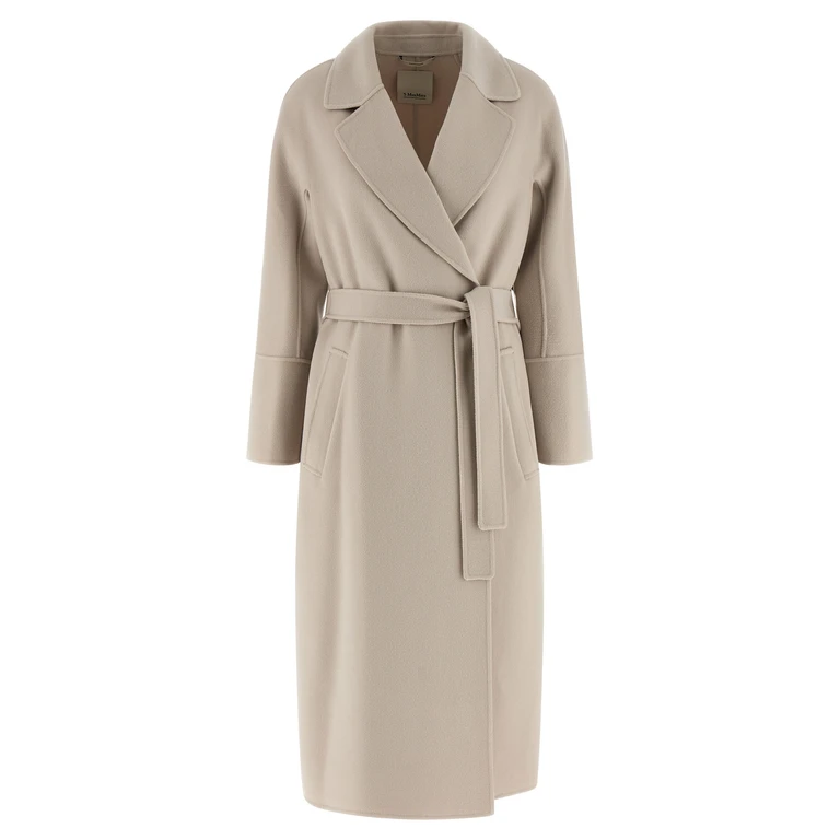 'S Max Mara Beige Virgin Wool Coat Clothing - Women