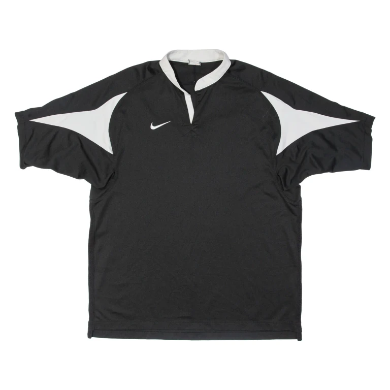 NIKE Mens Jersey Black Collared XL