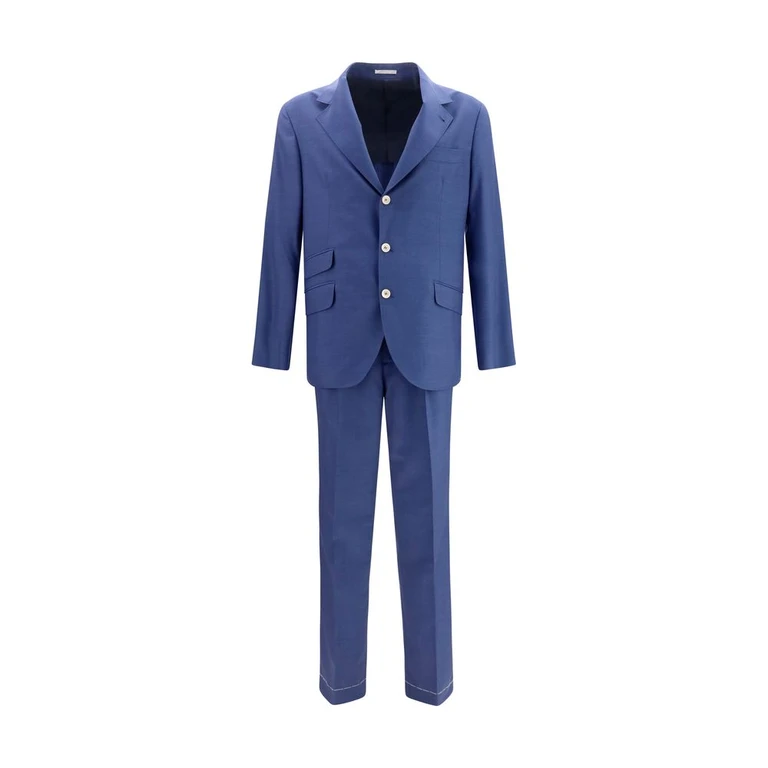 Blue Wool Oves Aries Two-Piece Suit - Men