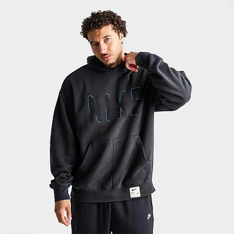 Men's Sportswear Pullover Hoodie in Off Noir Size: Small