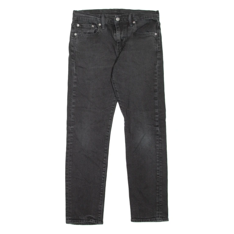 LEVI'S 502 Jeans Mens Black Regular Tapered W29 L27