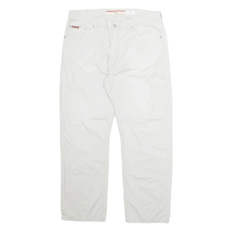 LEE COOPER Mens Trousers Beige Loose Straight W34 L28