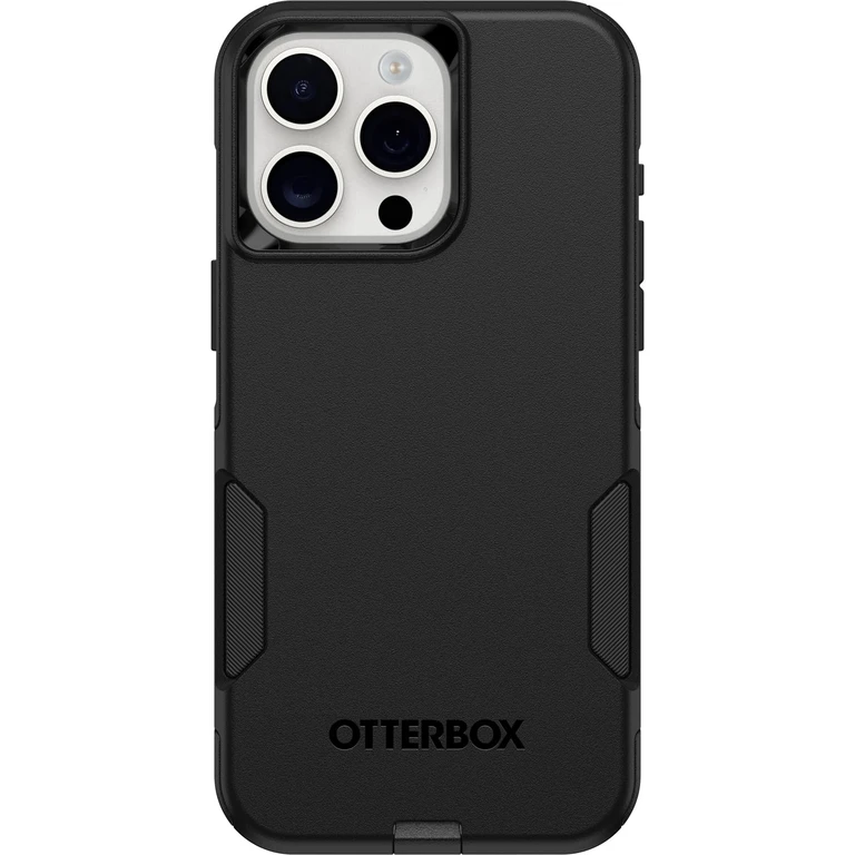 iPhone 15 Pro MAX (Only) Commuter Series Case - Black Slim & Tough Pocket-Friendly with Port Protection