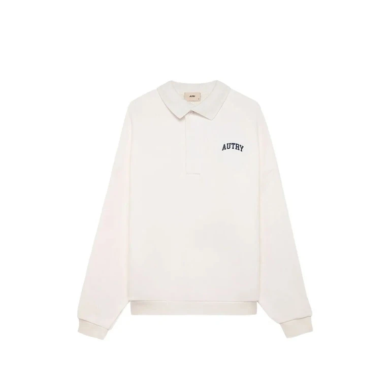 Autry Long-sleeve Logo-detail Polo Shirt
