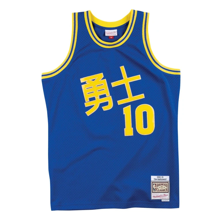 Men's NBA Cny Swingman Jersey Warriors 90 Tim Hardaway