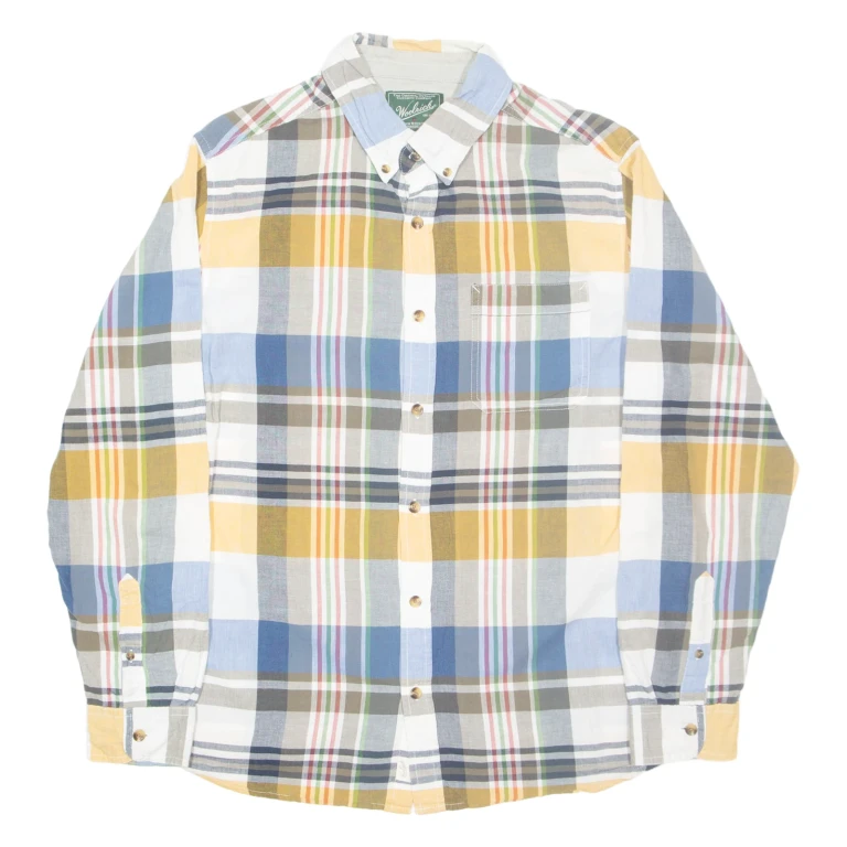WOOLRICH Mens Shirt Blue Check L