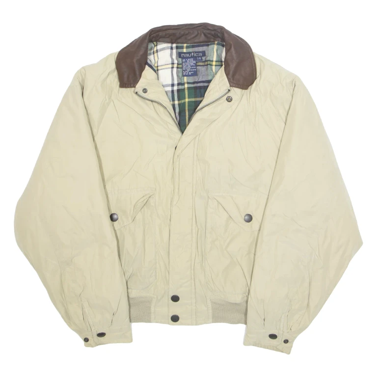 NAUTICA Mens Lined Jacket Beige Nylon L
