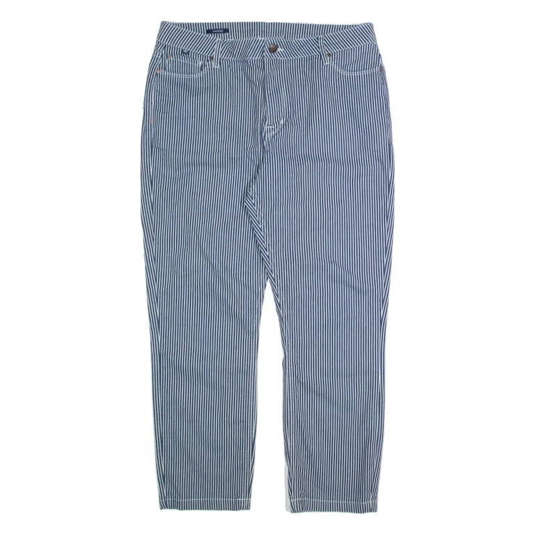 CREW CLOTHING Cropped Womens Trousers Blue Regular Tapered W32 L26