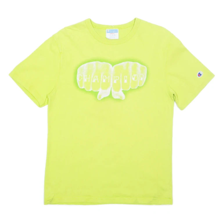 CHAMPION Mens T-Shirt Green S