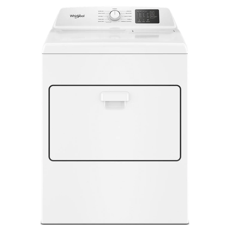 Electric Dryer with Auto Sensing and Wrinkle Shield option - Vented Top Load Matching in White
