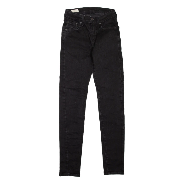 LEVI'S Taper BIG E Womens Jeans Black Slim Skinny W24 L32
