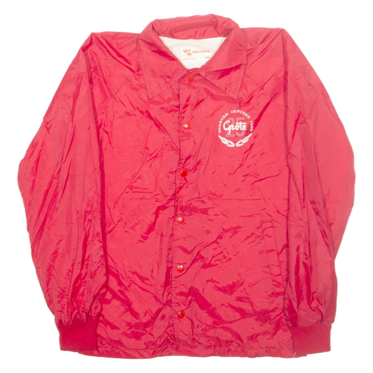 WINWEAR Quarter Century Club Mens Coach Jacket Red Nylon S