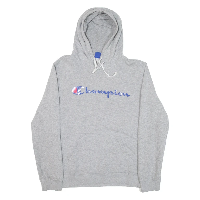 CHAMPION Mens Grey Hoodie M